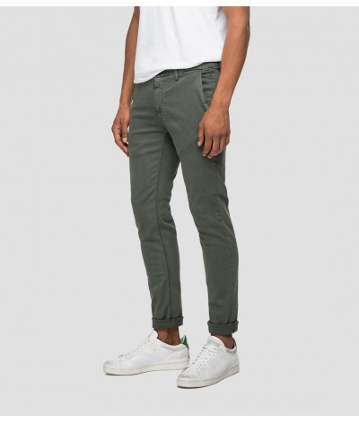 Pantalon Replay Hyperflex benni verde