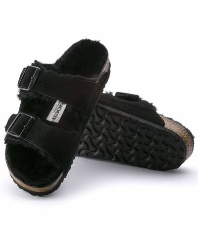 Sandalia Birkenstock Arizona black 752663 vl sheepskin