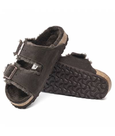 Sandalia Birkenstock Arizona VL 1020528 Mocca lammfell