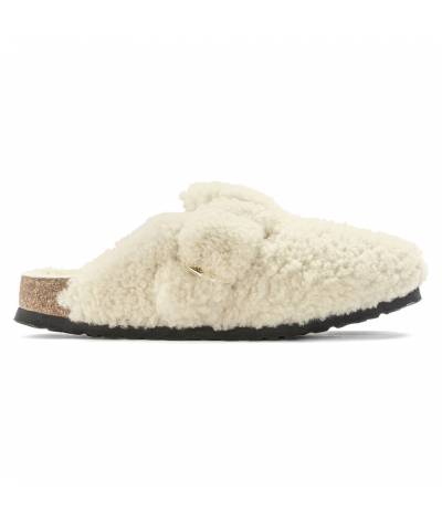 Zueco Birkenstock Boston 1025664 teddy eggshell