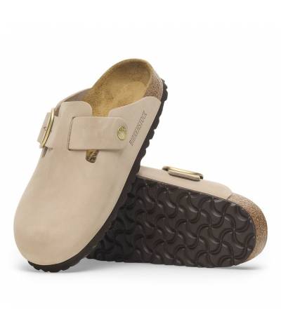 Zueco boston birkenstock big buckle sand 1028052