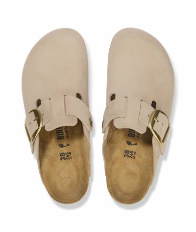 Zueco boston birkenstock big buckle sand 1028052