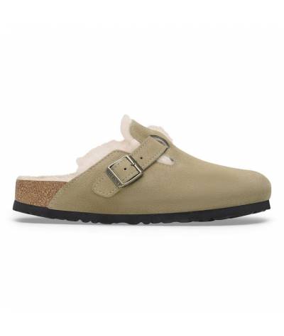 Zueco Birkenstock boston shearling taupe 1028299