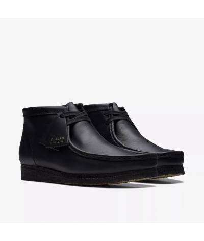 Bota Clarks Wallabee black leather