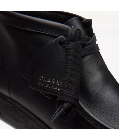 Bota Clarks Wallabee black leather