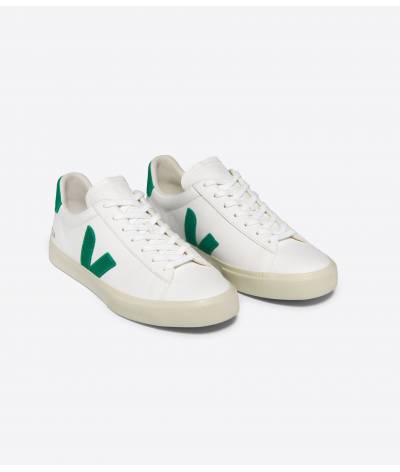 Zapatilla Veja campo chromefree white emeraude